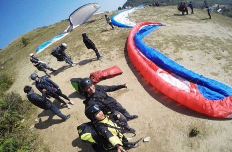 Paragliding flight starting time in Sarangkot Hill