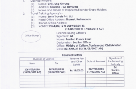 Travel Agency License