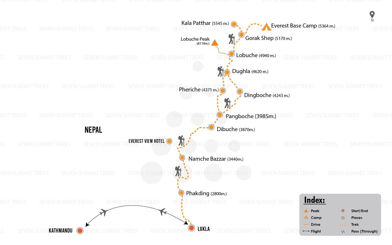 Everest View Trek Nepal 7 Days Map